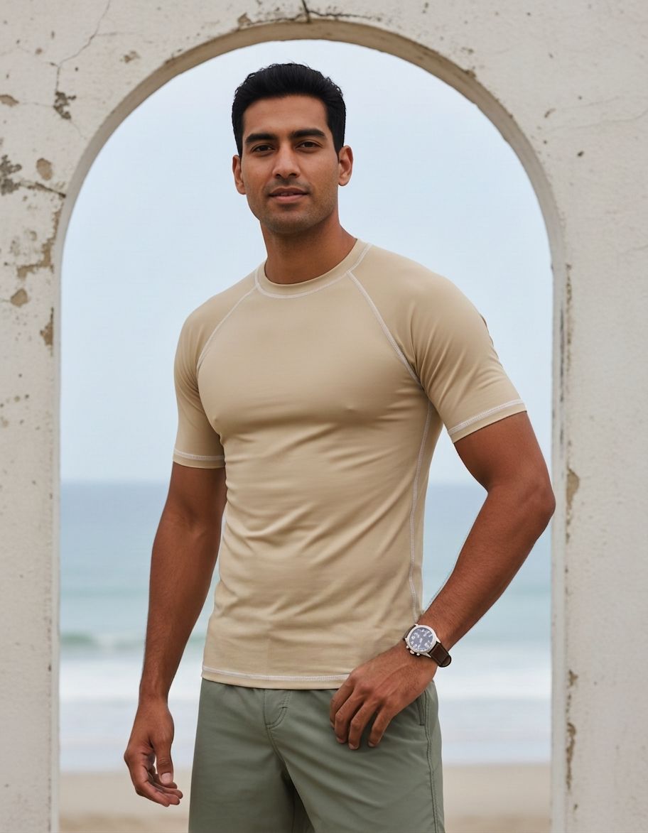 Almond Rash Guard Men's Rashguard — Lolekai