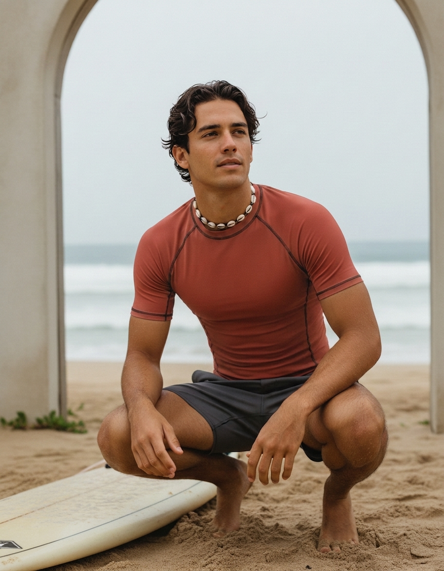 Rash guard in Paprika