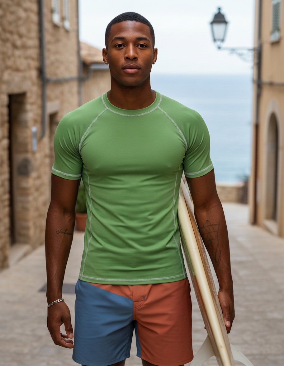 Rash guard in Greenery