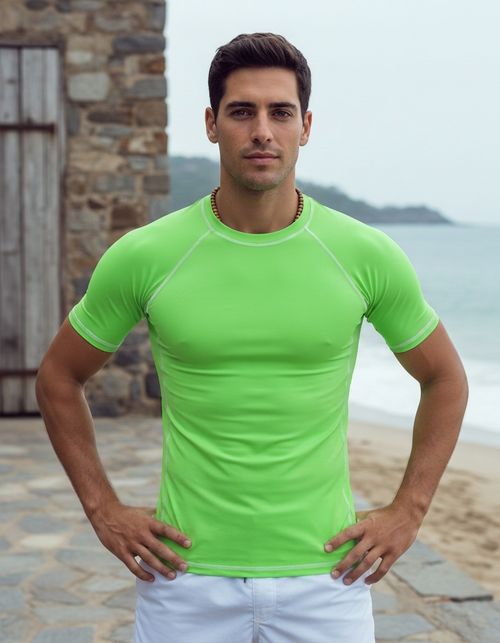 Neon Green Rash Guard bikini — Lolekai