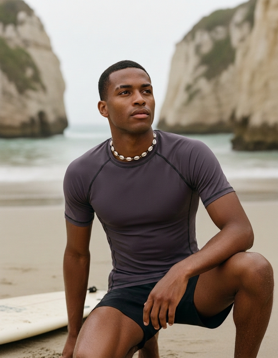 Rash guard in Eggplant