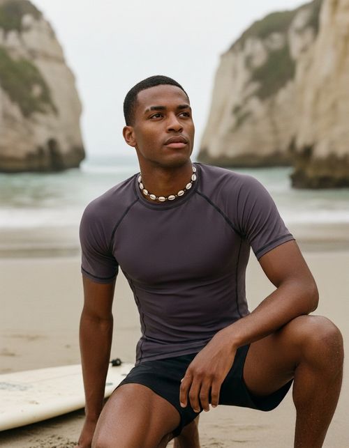 Eggplant Rash Guard Men's Rashguard — Lolekai