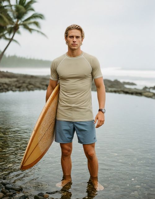 Pebble Rash Guard Men's Rashguard — Lolekai