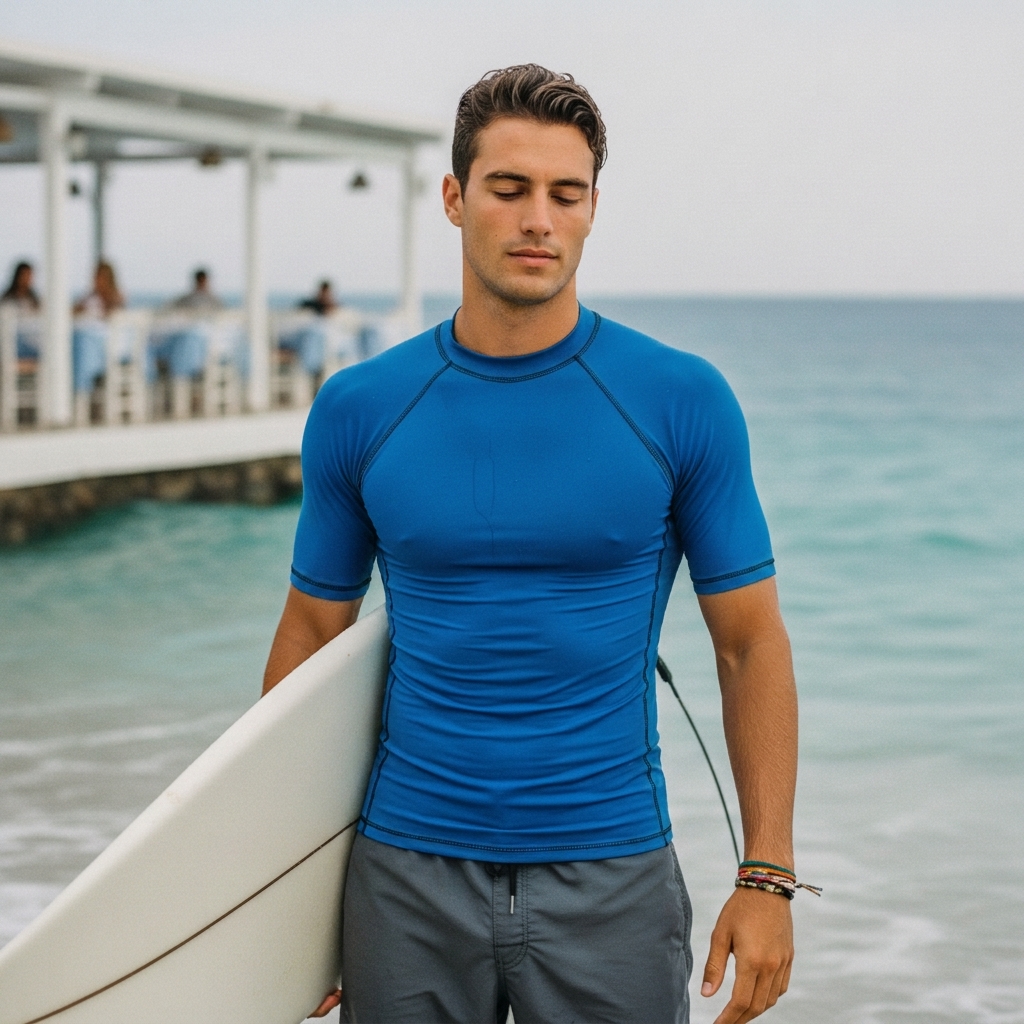 Rash guard in Klein Blue