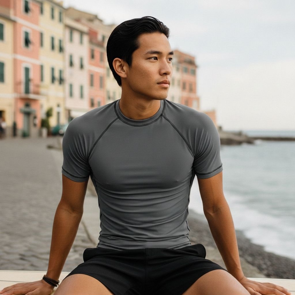 Graphite Rash Guard Men's Rashguard — Lolekai