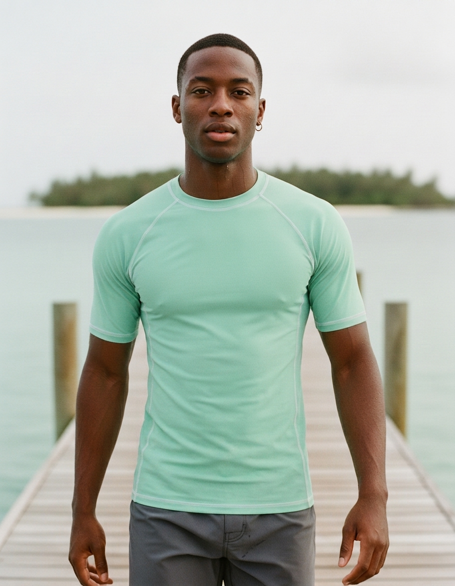 Rash guard in Seafoam