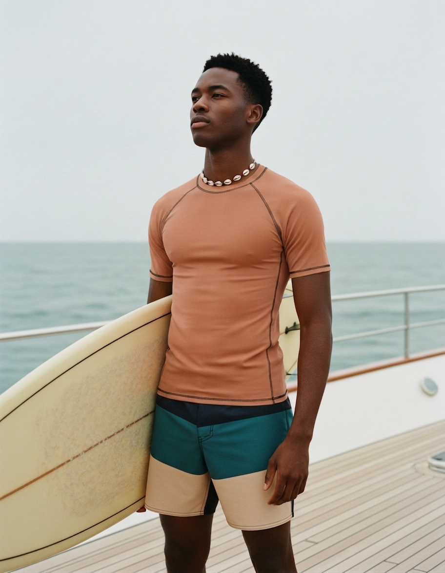 Rash guard in Ginger