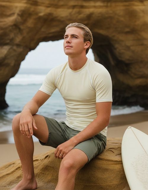 Cream Rash Guard
