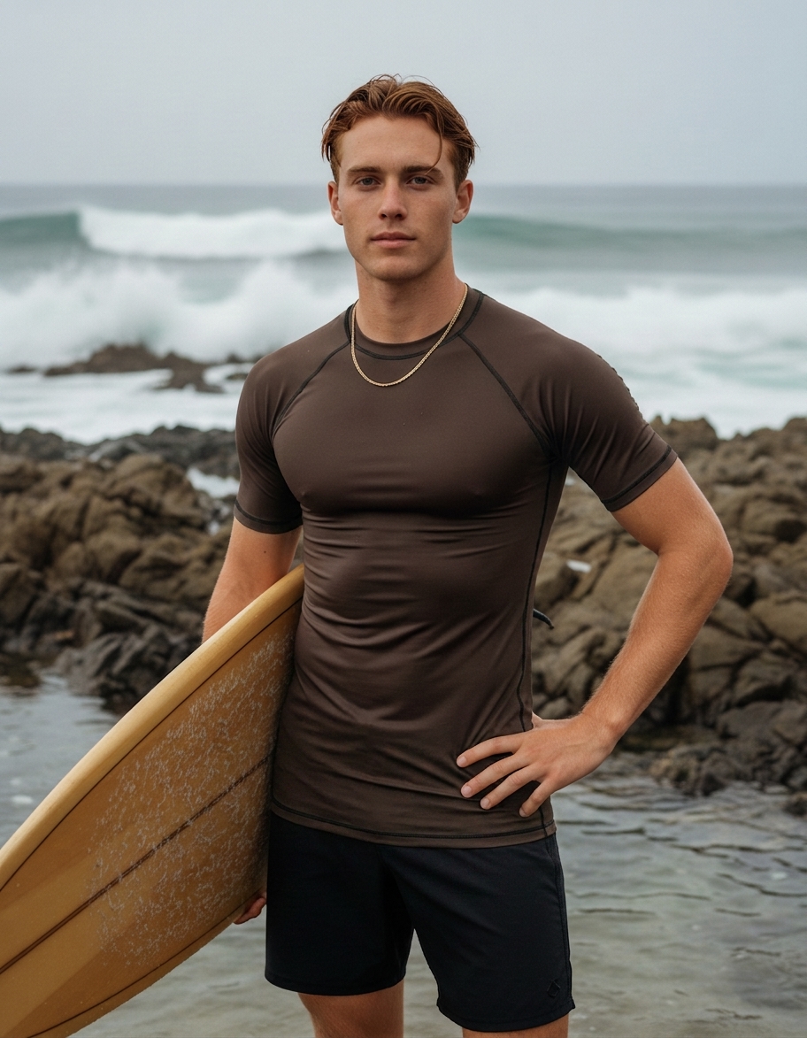 Rash guard in Chocolate