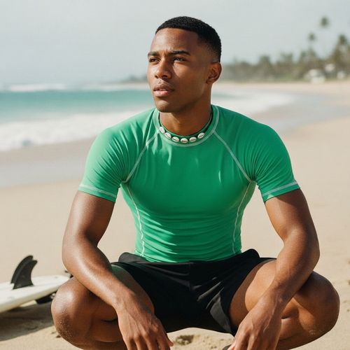 Screaming Green Rash Guard Men's Rashguard — Lolekai