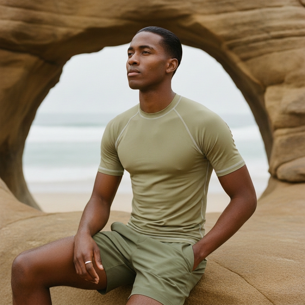 Rash guard in Hemp