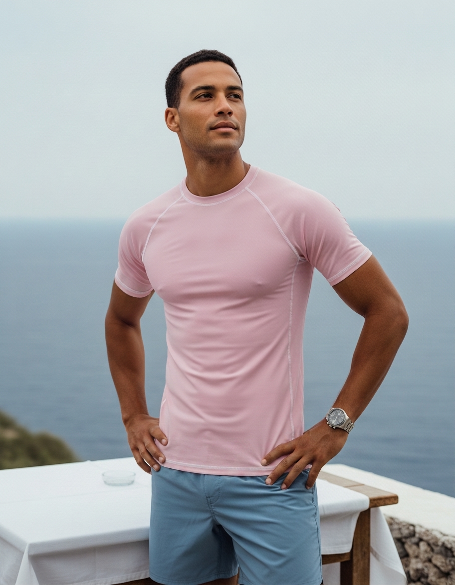 Rash guard in Bubblegum