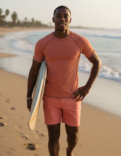 Burnt Sienna Rash Guard Men's Rashguard — Lolekai