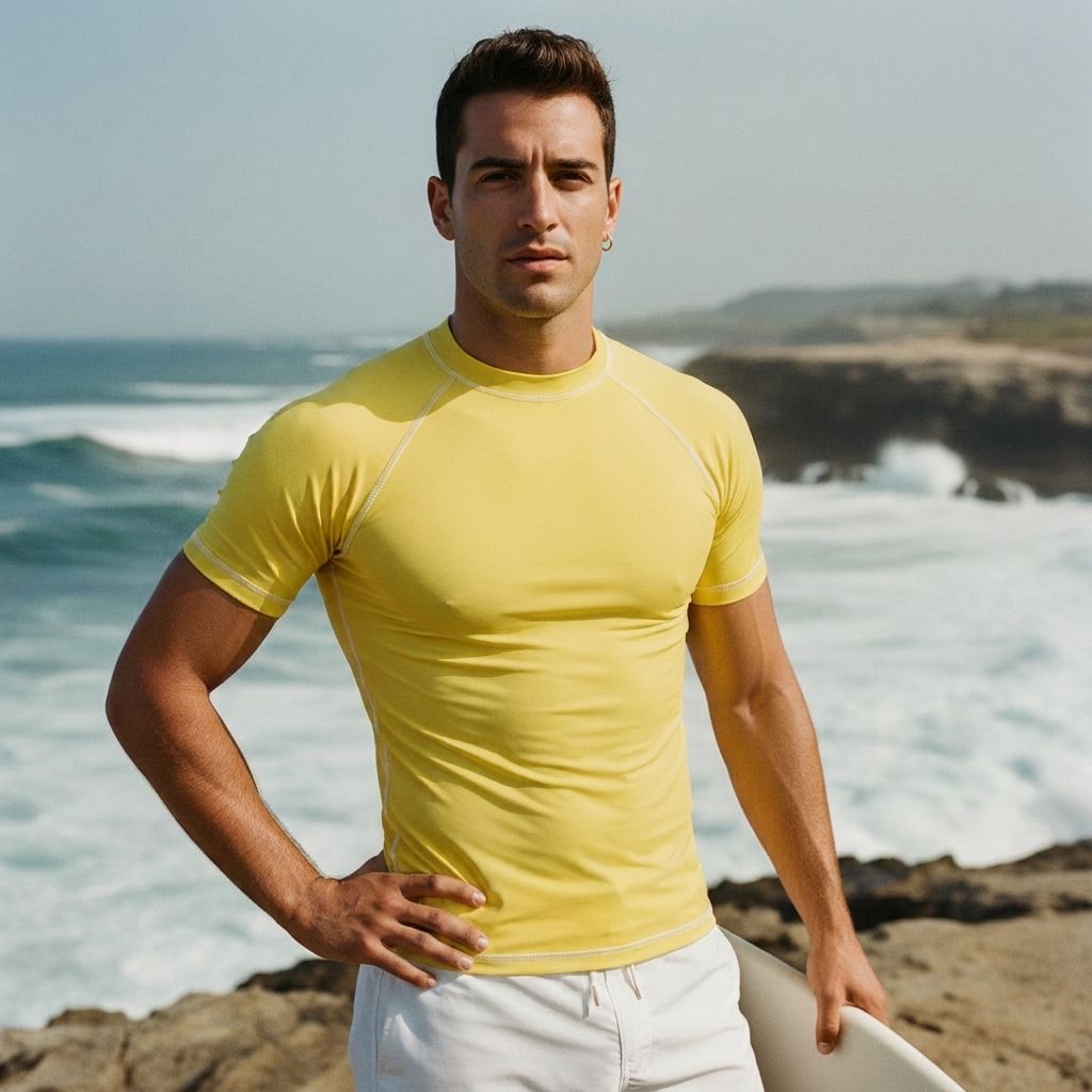 Yellow Rash Guard Men's Rashguard — Lolekai