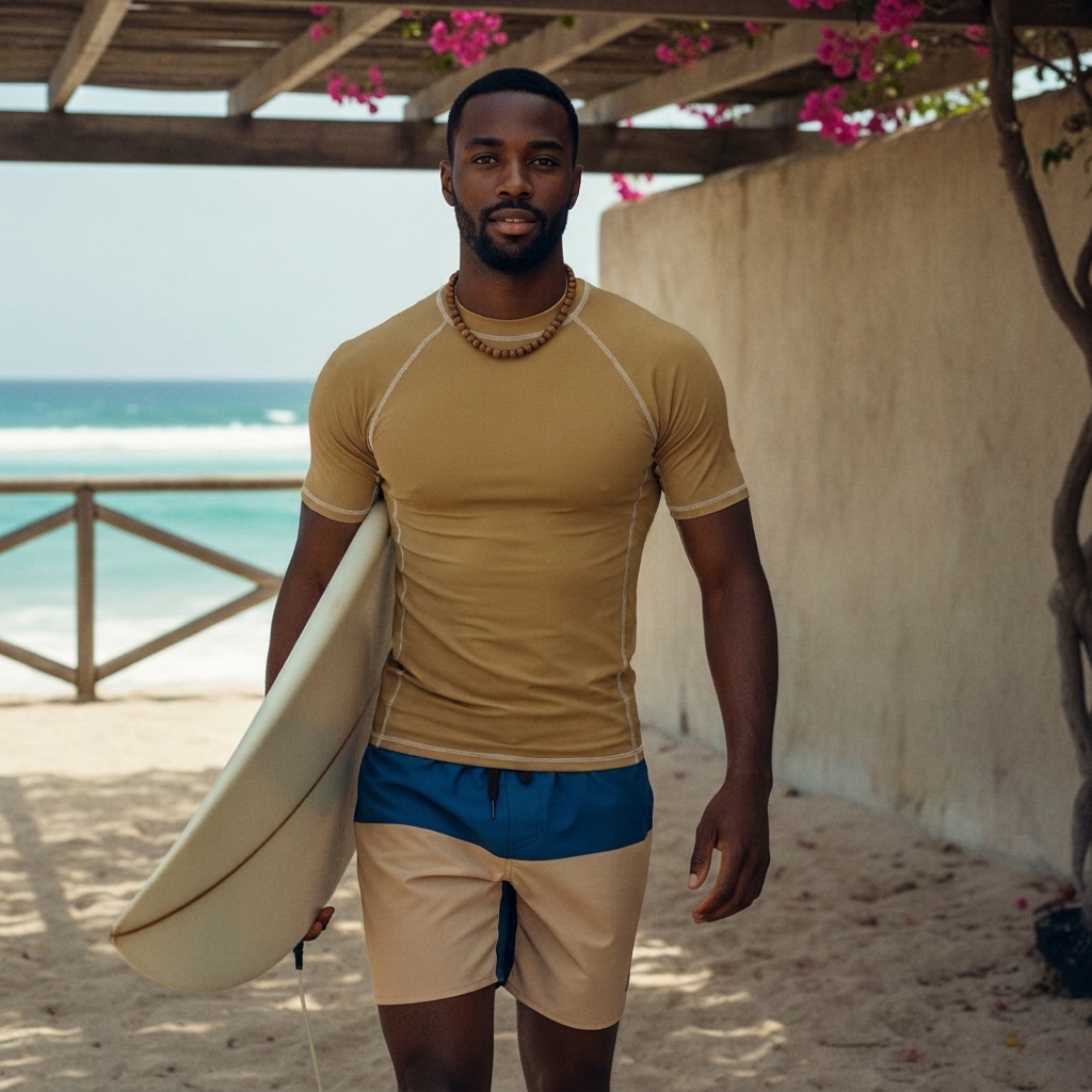 Men's rash guard in Bamboo