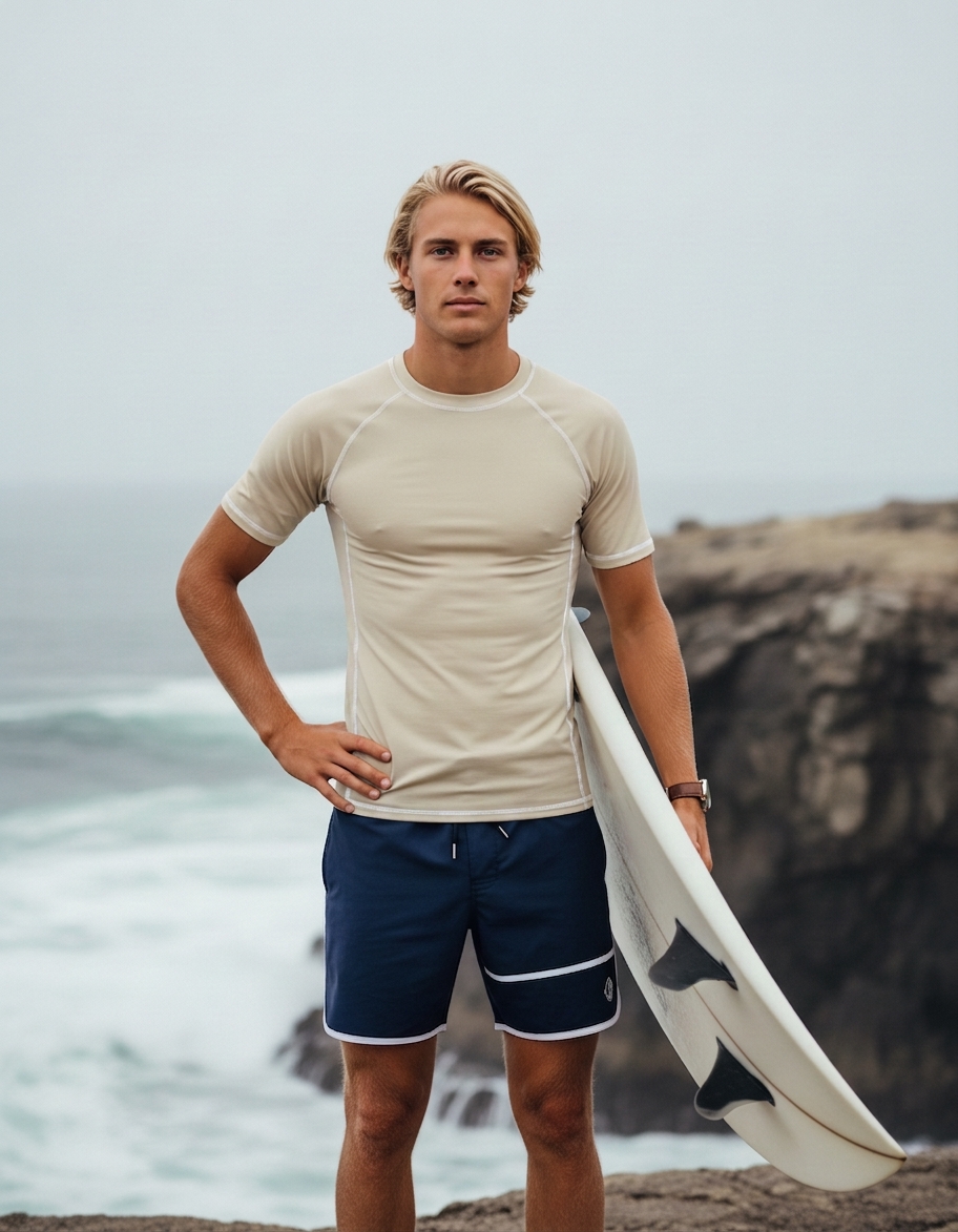 Rash guard in Oyster
