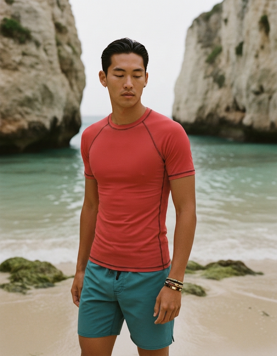 Rash guard in Red