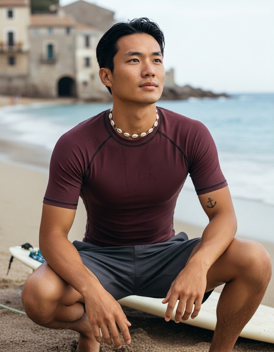 Men's rash guard in Bordeaux