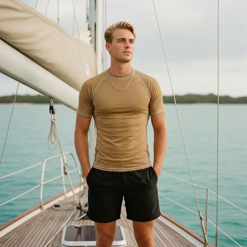 Camel Rash Guard Men's Rashguard — Lolekai