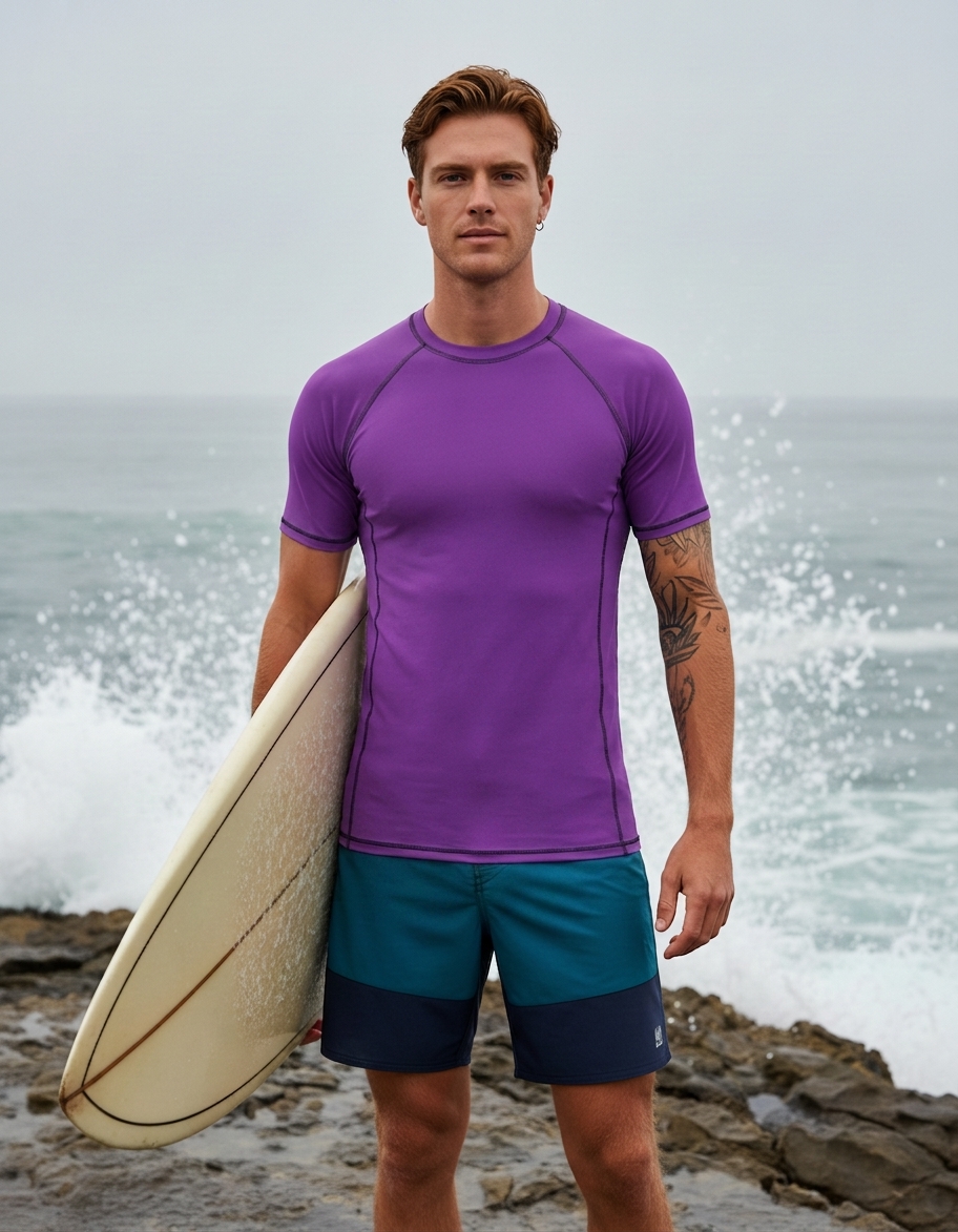 Rash guard in Purple