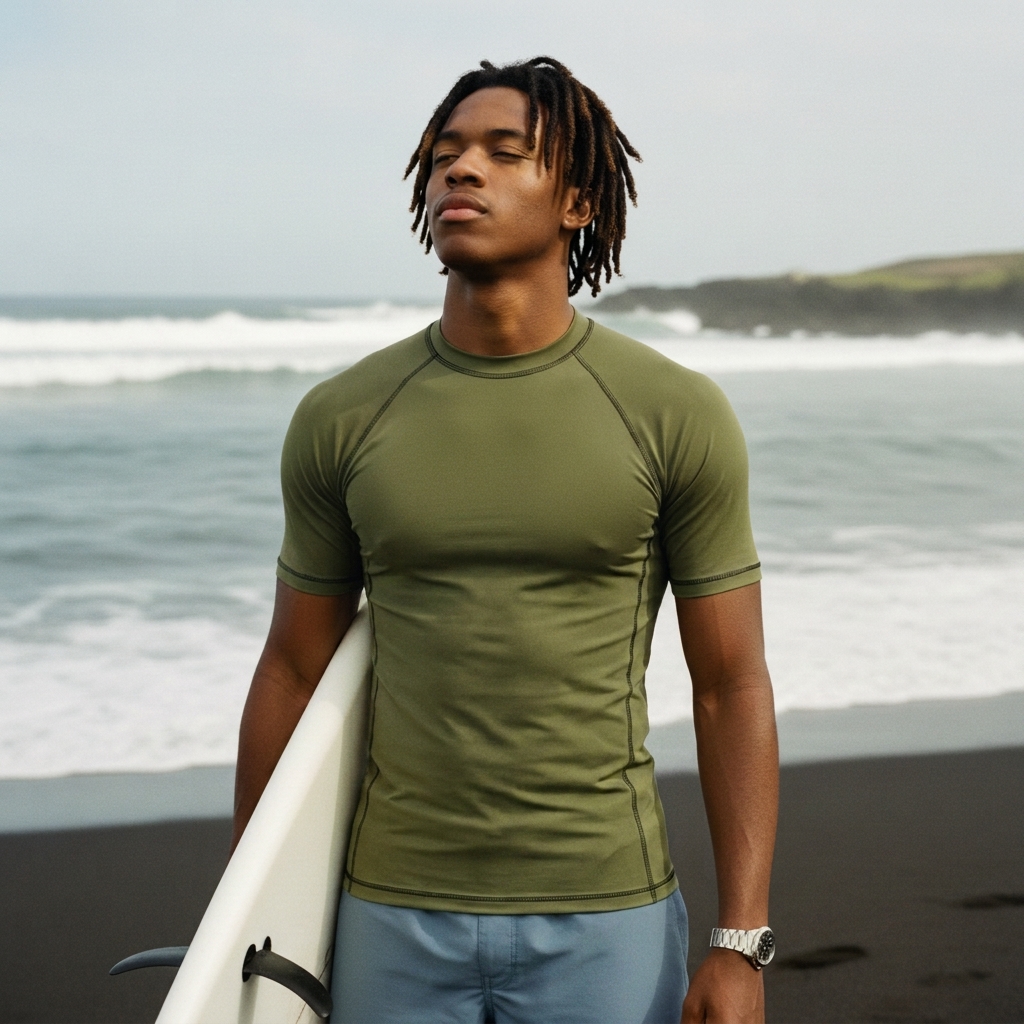 Rash guard in Olive Drab