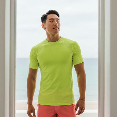 Neon Yellow Rash Guard Men's Rashguard — Lolekai