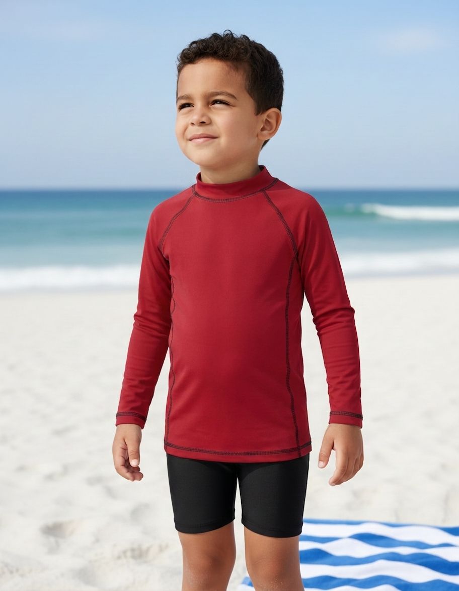 Kids Alizarin Rash Guard Kids Rash Guard — Lolekai