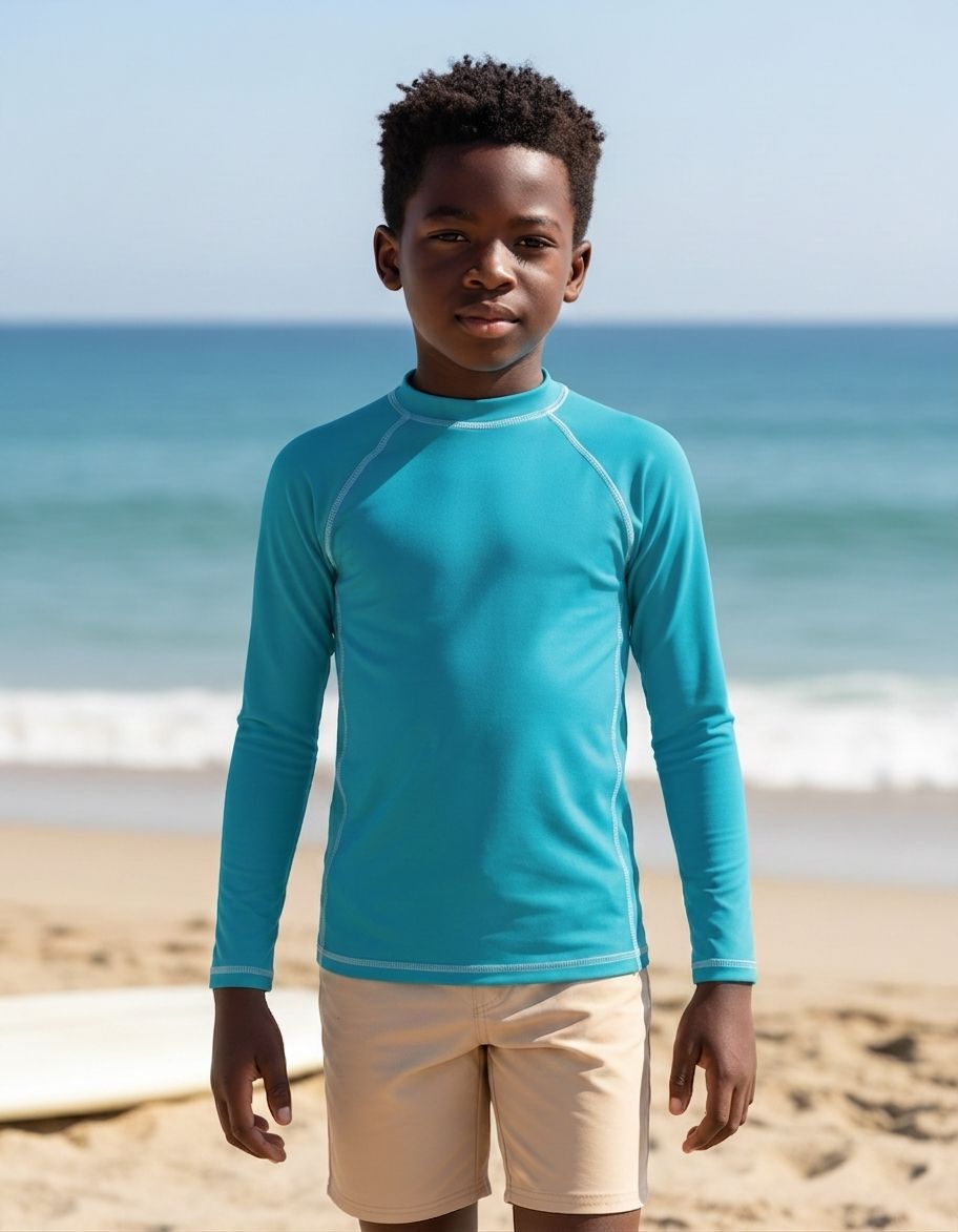 Pacific Blue Rash Guard Kids Rash Guard — Lolekai