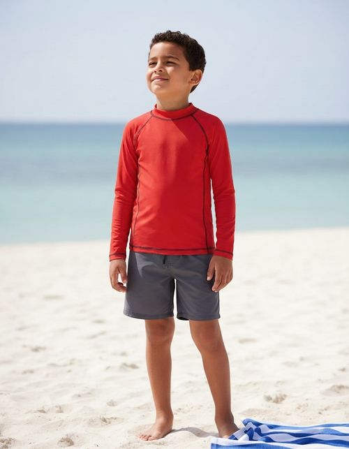 Fiery Red Rash Guard Kids Rash Guard — Lolekai