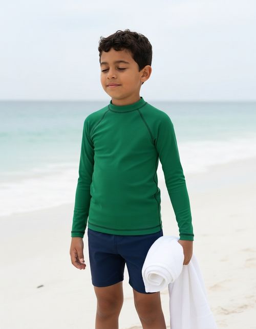 Runway Emerald Rash Guard Kids Rash Guard — Lolekai