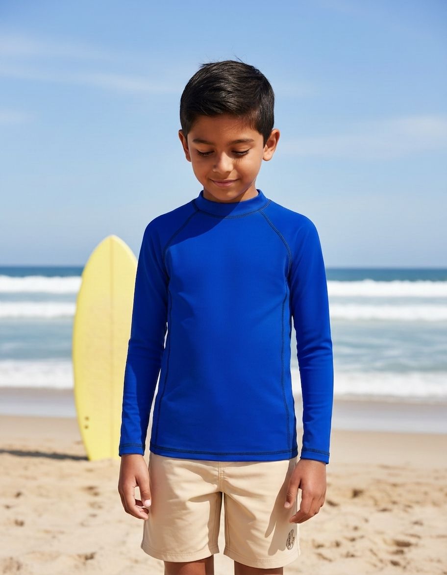 Klein Blue Rash Guard Kids Rash Guard — Lolekai