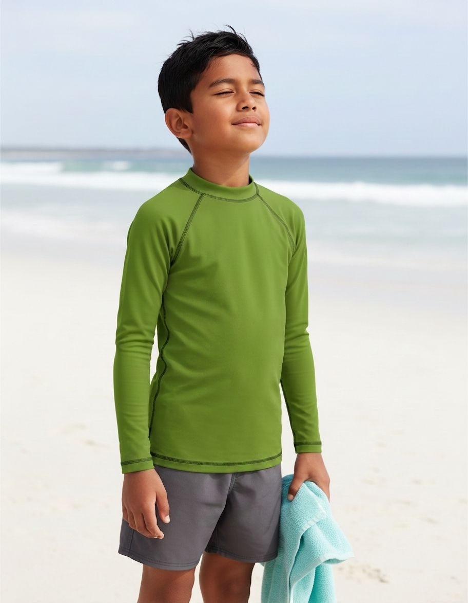 Olive Drab Rash Guard Kids Rash Guard — Lolekai