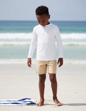 Kids White Rash Guard Kids Rash Guard — Lolekai