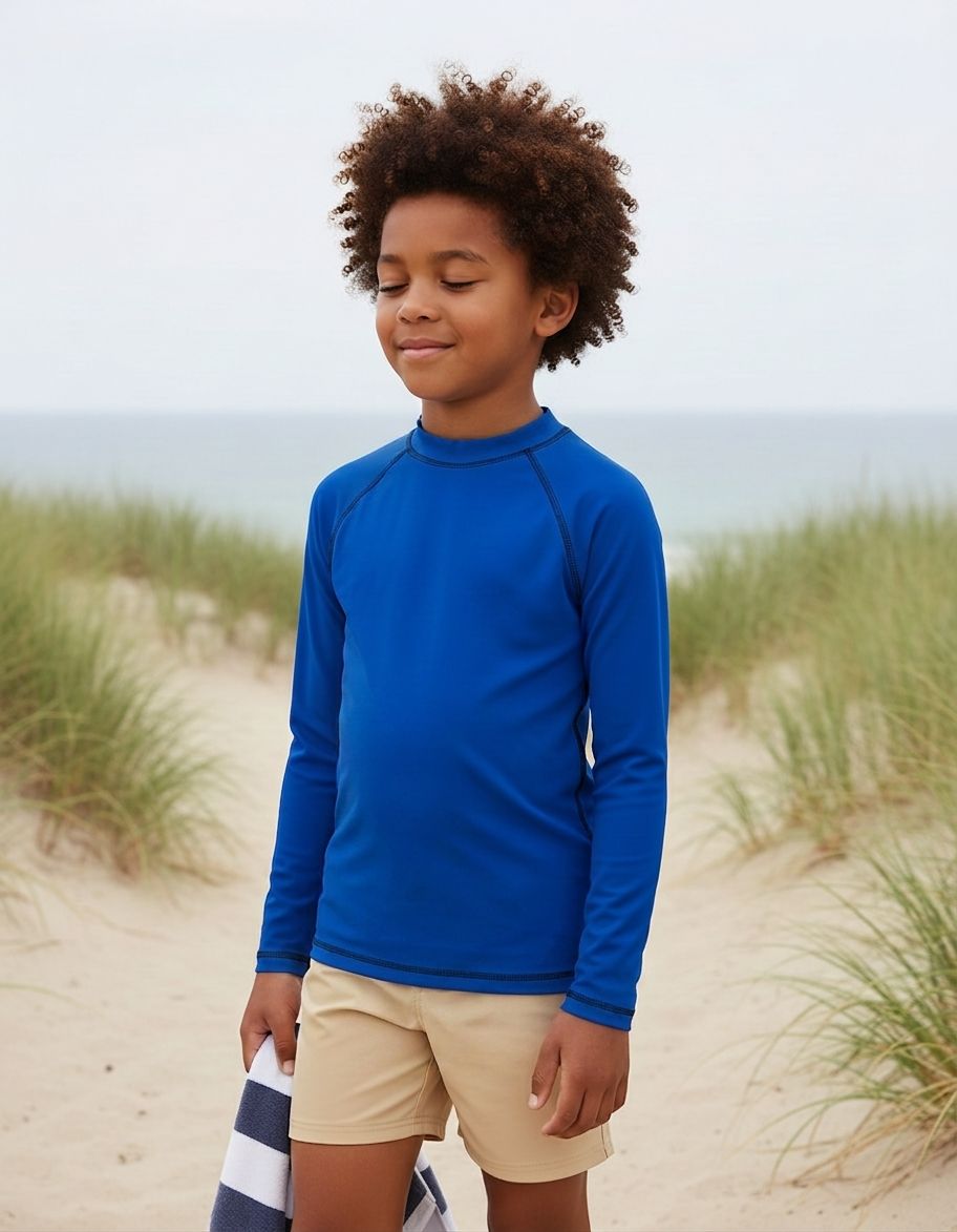Kids Cobalt Rash Guard Kids Rash Guard — Lolekai