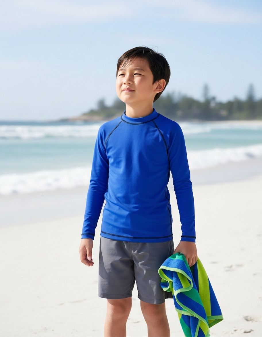 Royal Blue Rash Guard Kids Rash Guard — Lolekai