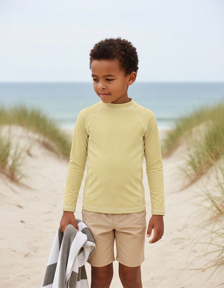 Kids Flax Field Rash Guard Kids Rash Guard — Lolekai