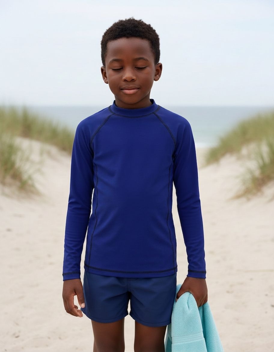 Navy Rash Guard Kids Rash Guard — Lolekai