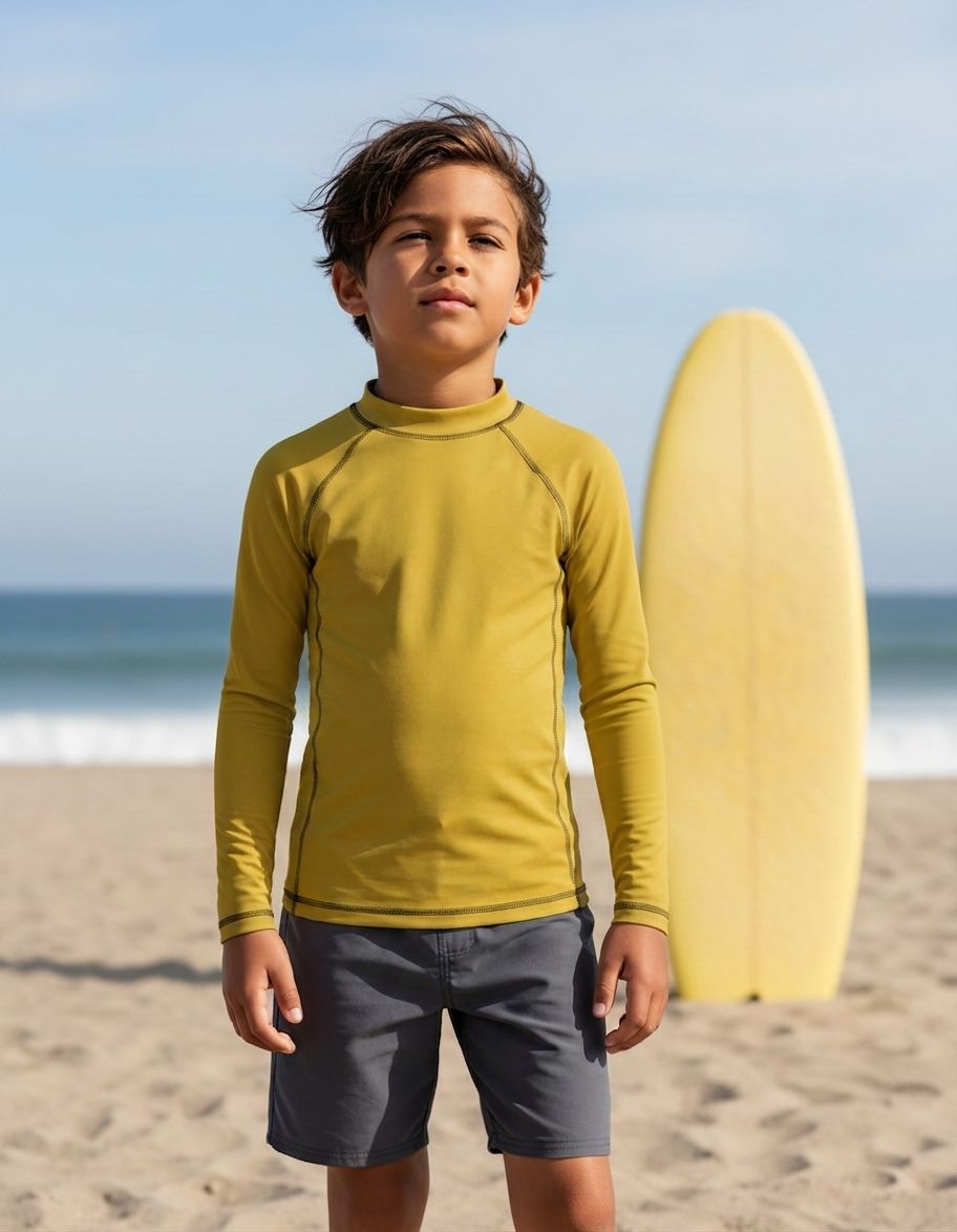 Kids Gold Rash Guard Kids Rash Guard — Lolekai