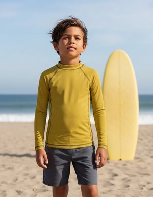 Kids Gold Rash Guard Kids Rash Guard — Lolekai