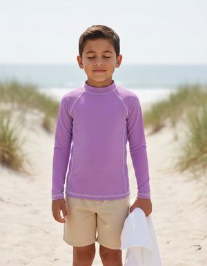 Lavender Rash Guard Kids Rash Guard — Lolekai