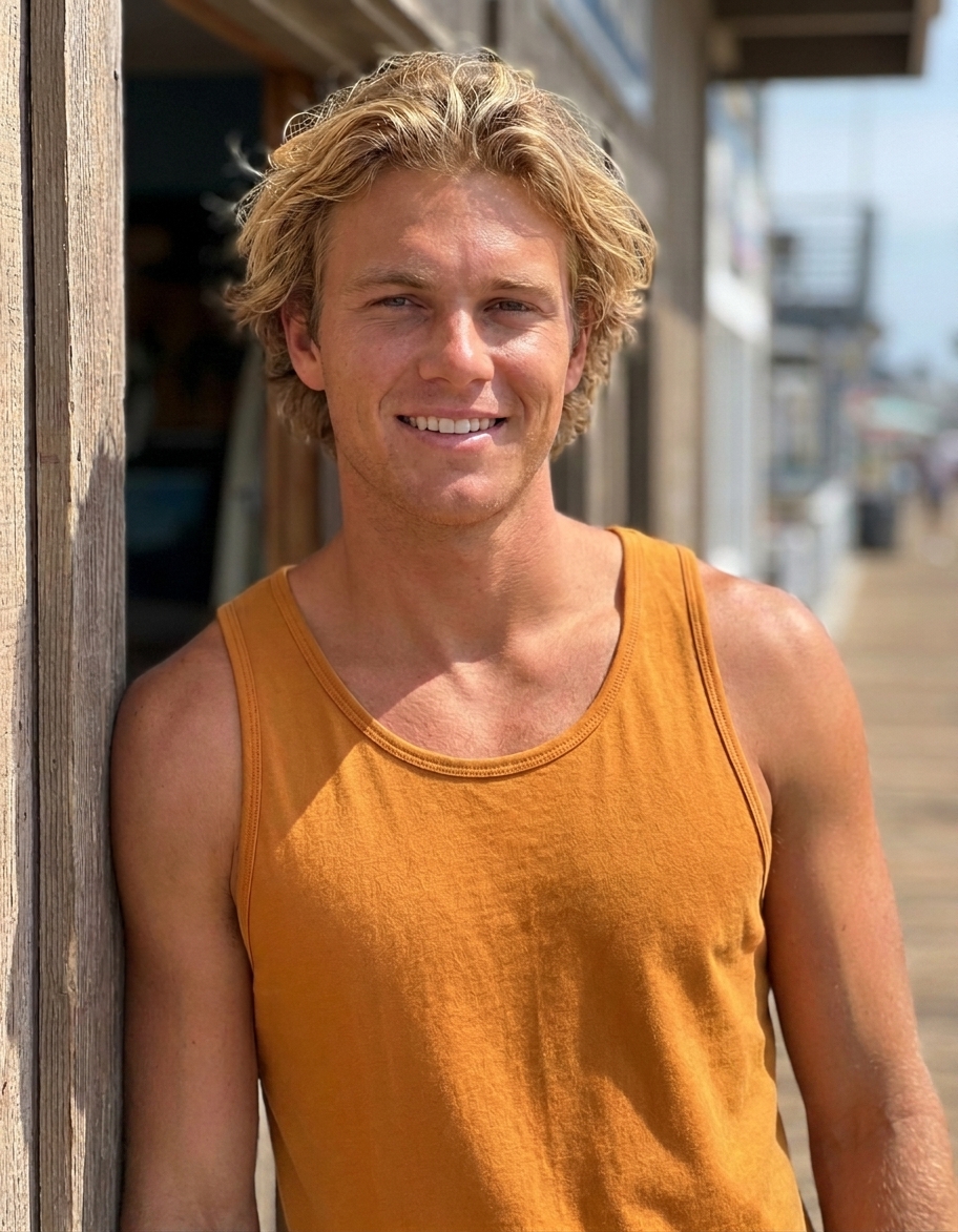 Tank top in Ochre