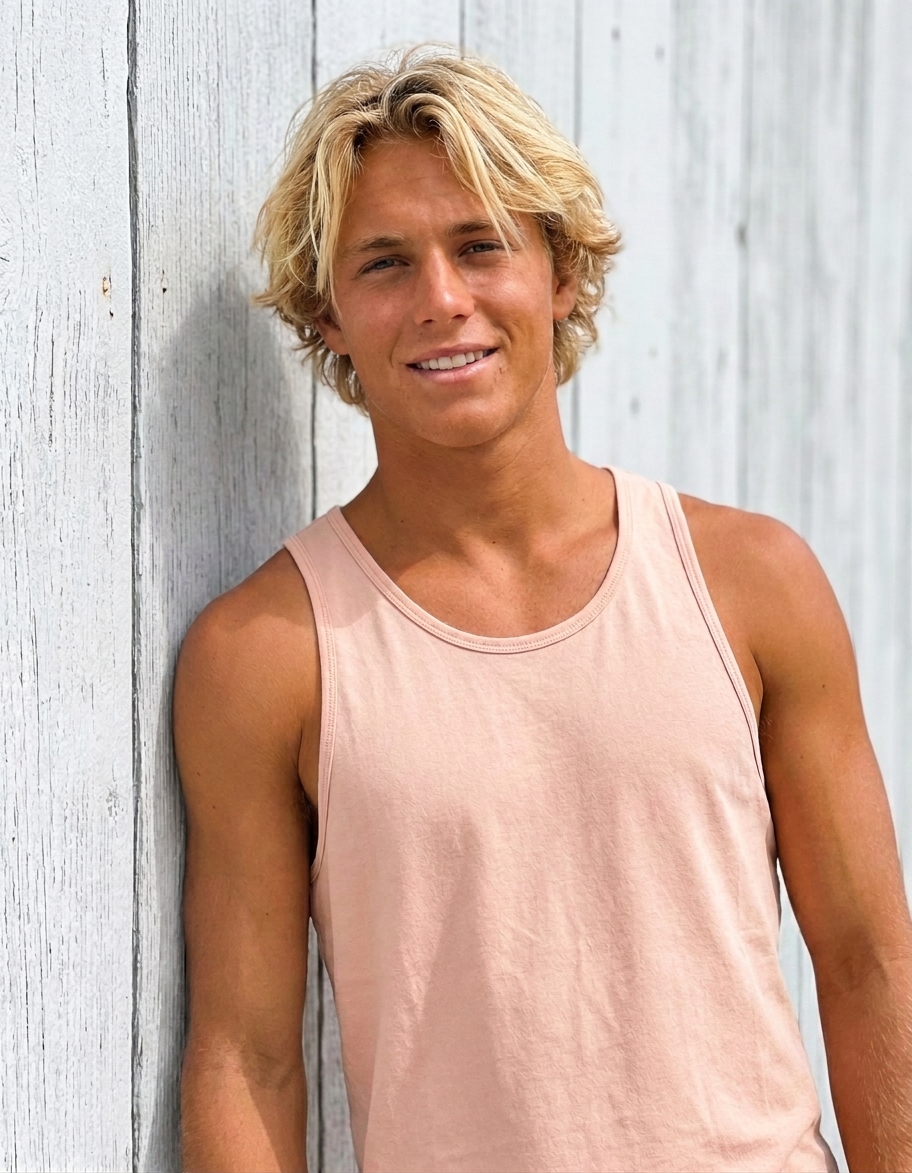 Tank top in Shell Pink