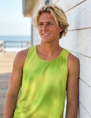 Men's Lime Frostbite men's tank tops