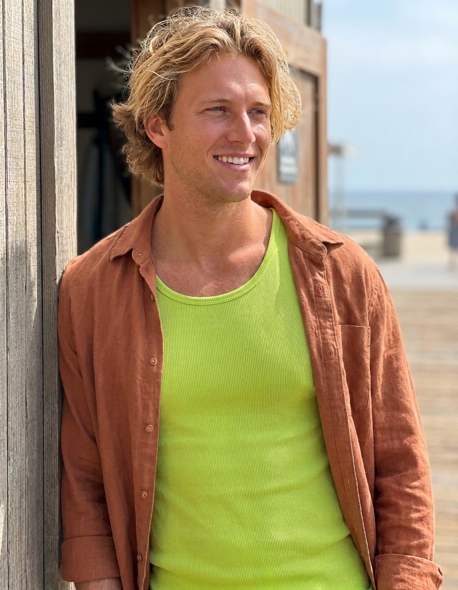 Tank top in Chartreuse