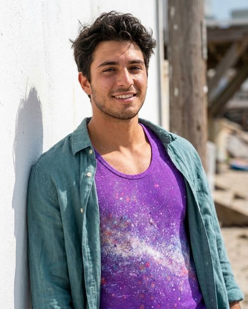 Neon Purple Pixelate Tank Top Men's Tank Top — Lolekai