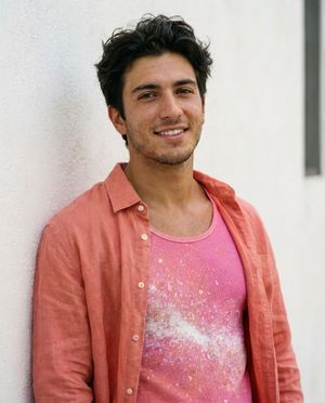 Men's Coral to Hot Pink Pixelate men's tank tops