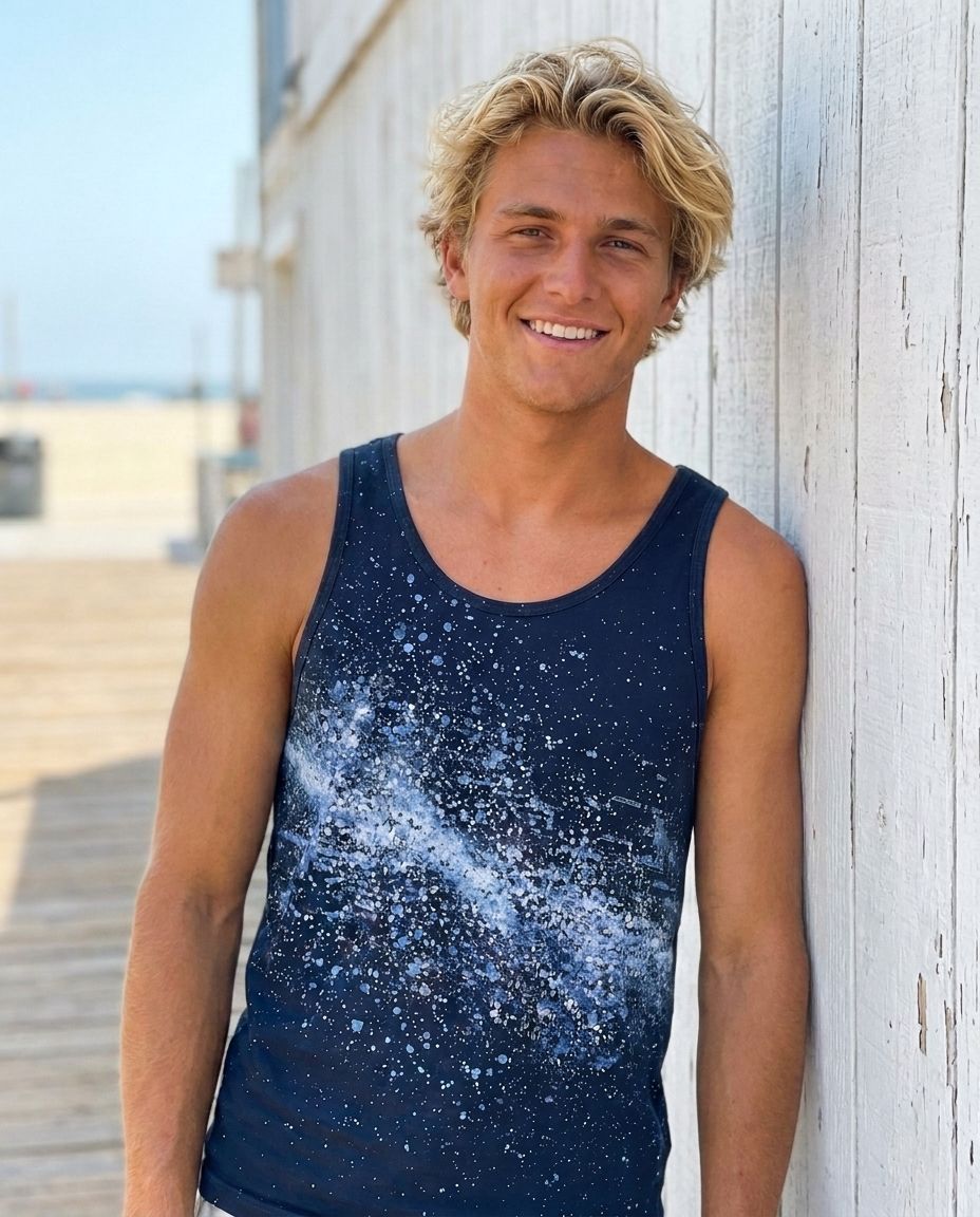 Marina Pixelate Tank Top Men's Tank Top — Lolekai