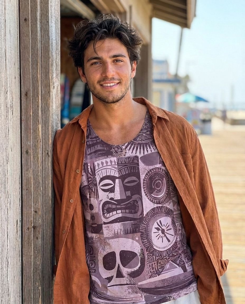 Burnished Lilac Kahuna Tank Top Men's Tank Top — Lolekai