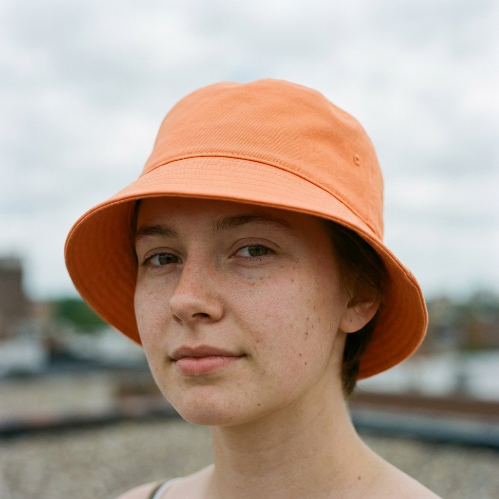 Bucket hat in Atomic Tangerine