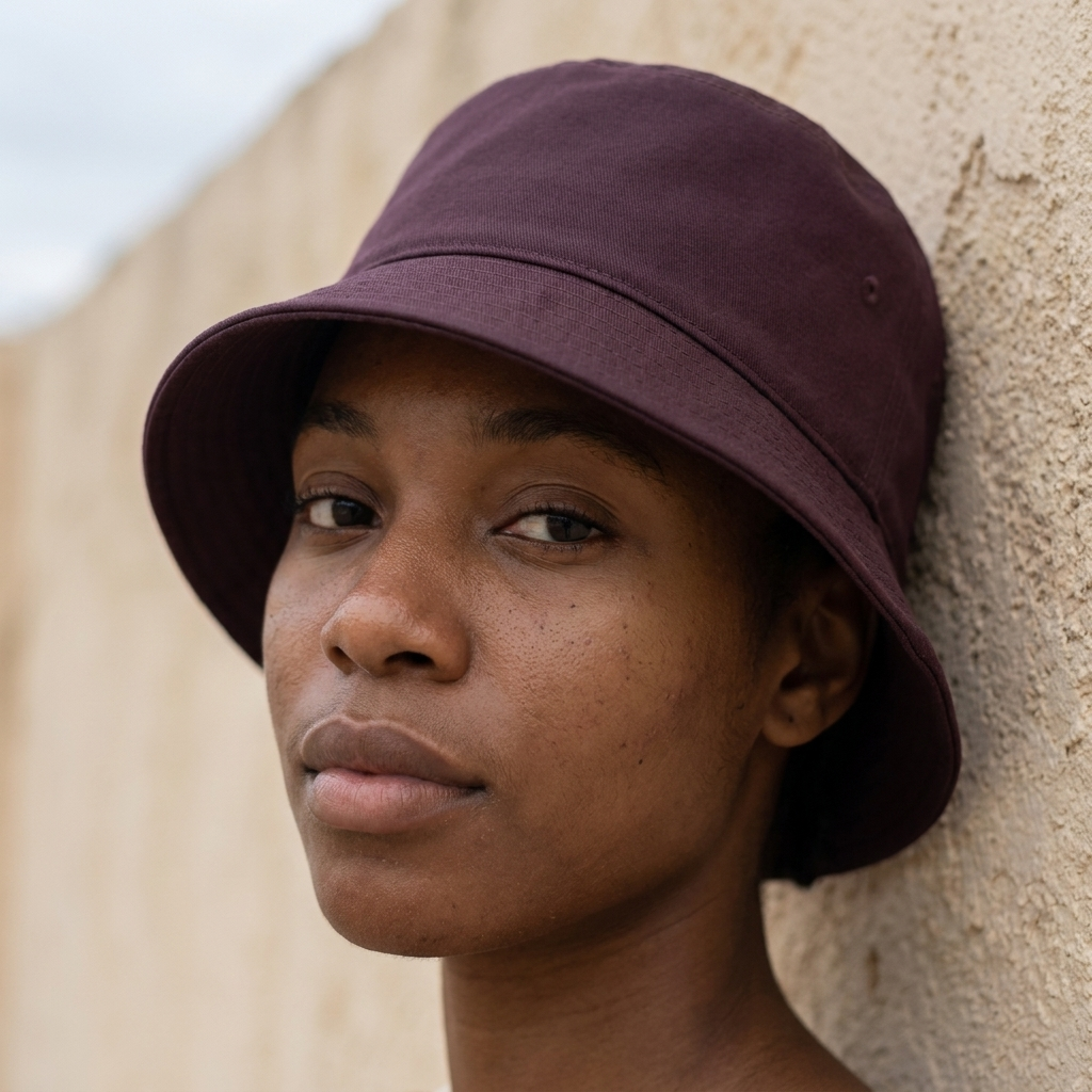 Bucket hat in Aubergine